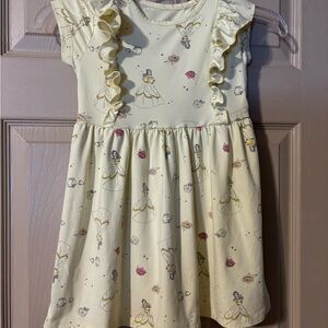 Disney Yellow Princess Print Kids Dress